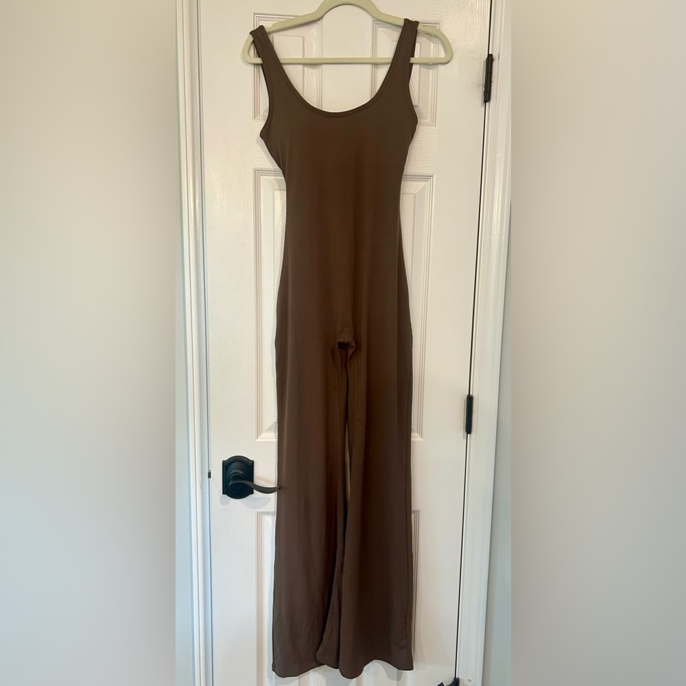 NWT Brown Modern Jumpsuit Size L